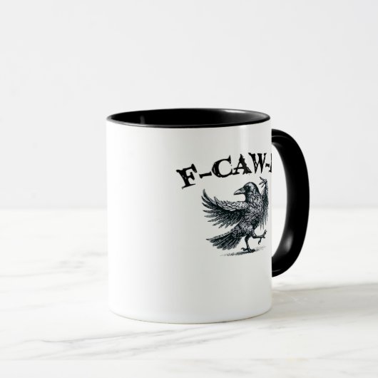 F-Caw-F Retro Style Tasse (VorderseiteRechts)