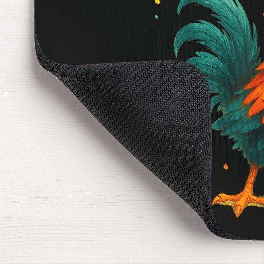 F Caw F Rooster Funny Bird Chicken Whisperer Fawk Mousepad (Ecke)