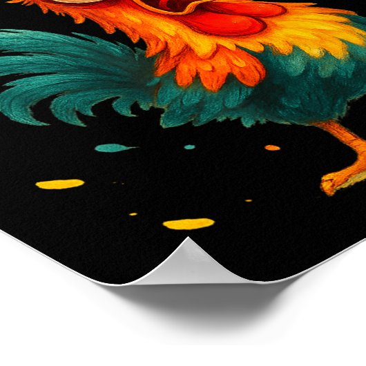 F Caw F Rooster Funny Bird Chicken Whisperer Fawk  Poster (Ecke)