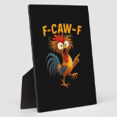 F-Caw-F Rooster Funny Bird F-Caw-F Chicken Whisper Fotoplatte (Seite)