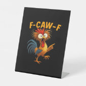 F-Caw-F Rooster Funny Bird F-Caw-F Chicken Whisper Sockelschild (Vorderseite)