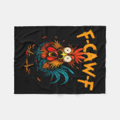 F Caw F Rooster Funny Bird Fcawf Chicken Coffee Fleecedecke (Vorderseite (Horizontal))