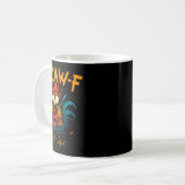 F Caw F Rooster Funny Bird Fcawf Chicken Coffee Kaffeetasse (Vorderseite Links)