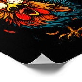 F Caw F Rooster Funny Bird Fcawf Chicken Coffee Poster (Ecke)