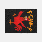 F Caw F Rooster Funny Bird Fcawf Chicken Whisperer Fleecedecke (Vorderseite (Horizontal))