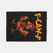 F Caw F Rooster Funny Bird Fcawf Chicken Whisperer Fleecedecke (Vorderseite (Horizontal))