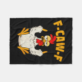 F Caw F Rooster Funny Bird Fcawf Chicken Whisperer Fleecedecke (Vorderseite (Horizontal))