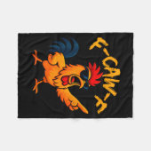 F Caw F Rooster Funny Bird Fcawf Chicken Whisperer Fleecedecke (Vorderseite (Horizontal))