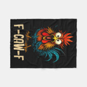 F Caw F Rooster Funny Bird Fcawf Chicken Whisperer Fleecedecke (Vorderseite (Horizontal))
