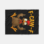 F Caw F Rooster Funny Bird Fcawf Chicken Whisperer Fleecedecke (Vorderseite (Horizontal))