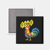 F Caw F Rooster Funny Bird Fcawf Chicken Whisperer Magnet (Vorderseite/Rückseite)
