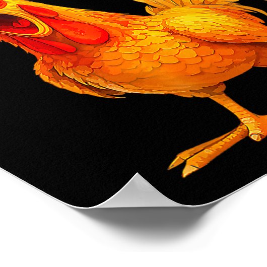 F Caw F Rooster Funny Bird Fcawf Chicken Whisperer Poster (Ecke)