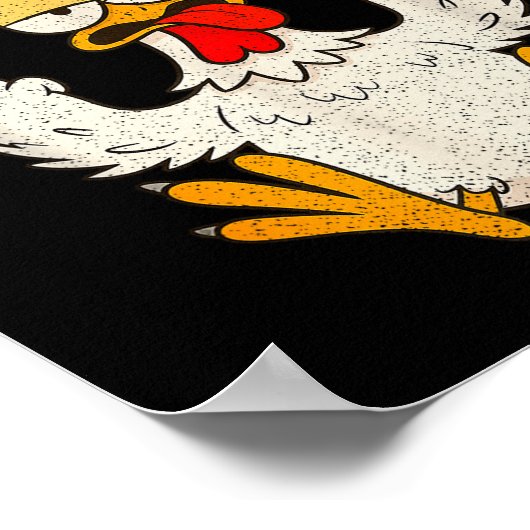 F Caw F Rooster Funny Bird Fcawf Chicken Whisperer Poster (Ecke)