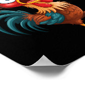 F Caw F Rooster Funny Bird Fcawf Chicken Whisperer Poster (Ecke)