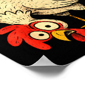 F Caw F Rooster Funny Fcawf Chicken Farm Bird Fawk Poster (Ecke)