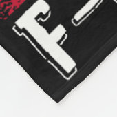 F-caw-f Schwarze Krähe Schwarzer Vogel Retro-Flagg Fleecedecke (Ecke)
