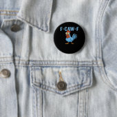 F-Caw-F Swearing Chicken Classic Retro Style Button (Beispiel)
