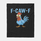F-Caw-F Swearing Chicken Classic Retro Style Fleecedecke (Vorderseite)