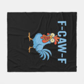 F-Caw-F Swearing Chicken Classic Retro Style Fleecedecke (Vorderseite (Horizontal))