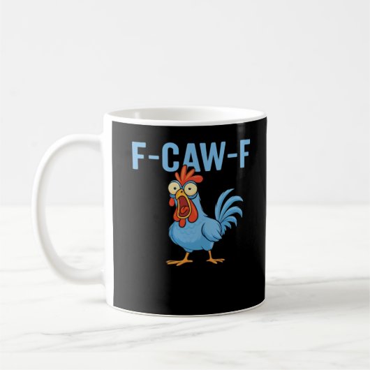F-Caw-F Swearing Chicken Classic Retro Style Kaffeetasse (Links)