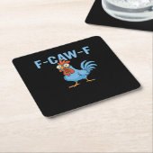 F-Caw-F Swearing Chicken Classic Retro Style Rechteckiger Pappuntersetzer (angewinkelt)