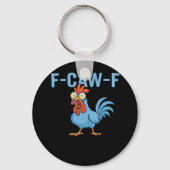 F-Caw-F Swearing Chicken Classic Retro Style Schlüsselanhänger (Vorderseite)