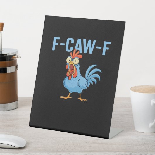F-Caw-F Swearing Chicken Classic Retro Style Sockelschild (In SItu)
