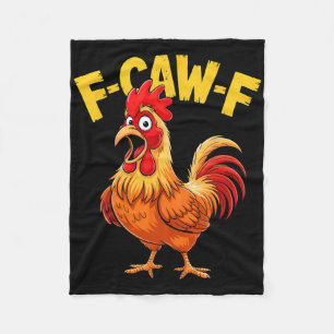 F-caw-f T-Shirt Lustiger Humor Zitat Hahn Meme Huh Fleecedecke