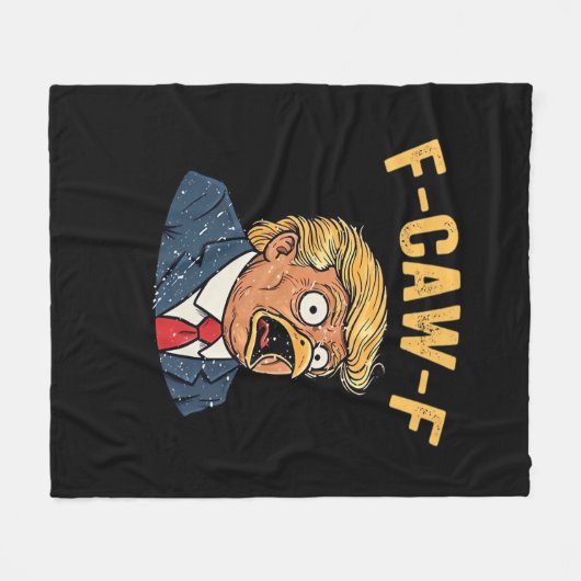 F-Caw-F Tr-ump Rooster Fleecedecke (Vorderseite (Horizontal))