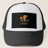 F-Caw-F Tr-ump Rooster Truckerkappe (Vorderseite)