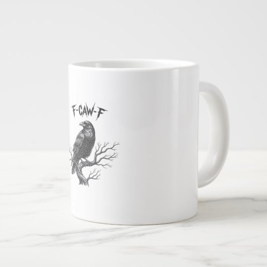 F Caw F Trendiger moderner Stil Jumbo-Tasse (Vorderseite Rechts)