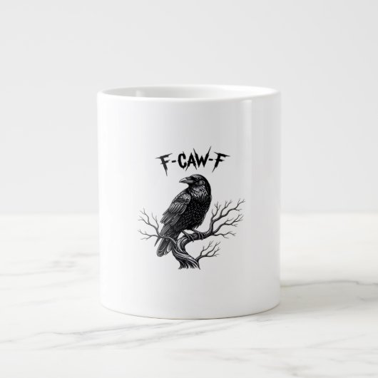 F Caw F Trendiger moderner Stil Jumbo-Tasse (Vorderseite)
