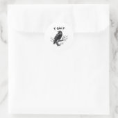 F Caw F Trendiger moderner Stil Runder Aufkleber (Tasche)