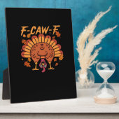 F Caw F Truthahn Erntedankfest Fotoplatte (Seite)