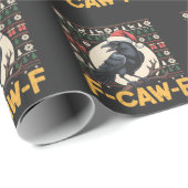 F-Caw-F Ugly Christmas Sweater Funny Raven Xmas Geschenkpapier (Rolleneckpunkt)