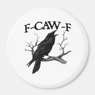 F Caw F Vintage Grafik Klassiker Magnet