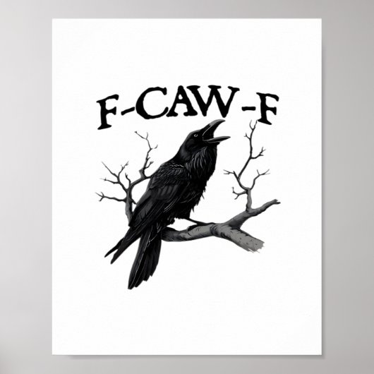 F Caw F Vintage Grafik Klassiker Poster (Vorne)