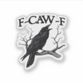 F Caw F Vintage Graphic Classic Aufkleber (Vorderseite)