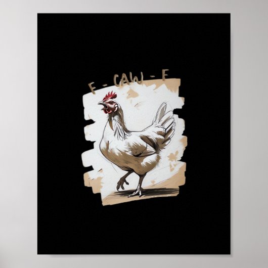 F-Caw-F Vintage Graphic Poster (Vorne)