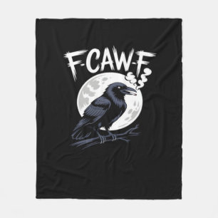 F-Caw-F Vogel Klassische Vintage-Kunst Fleecedecke