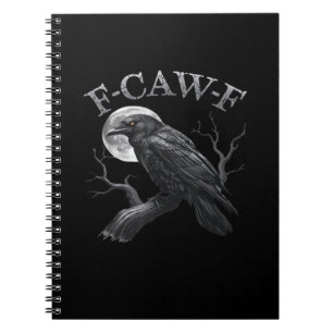 F-Caw-F Vogel Mond Gothic Klassisches Cooles Desig Notizblock