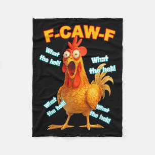 F-caw-f Was das Heli Chicken Funny Meme Vintag Fleecedecke