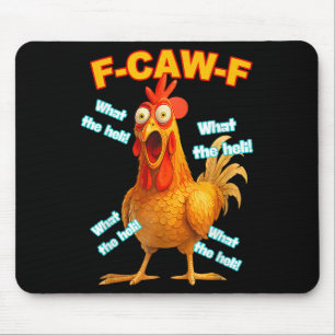 F-caw-f Was das Heli-Huhn Lustiges Meme Vintage Mousepad