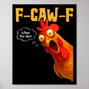 F-caw-f Was Die-hölli Schwarze Krähe Schwarzer Vog Poster