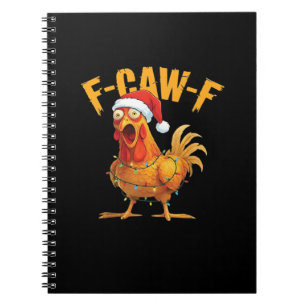 F-Caw-F Weihnachtsessenziell für Hühner Notizblock