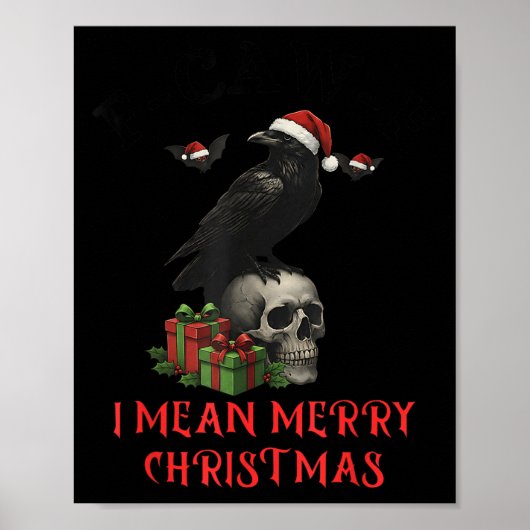 F-caw-f Weihnachtskrähe Lustiger Goten-Weihnachten Poster (Vorne)