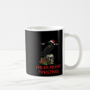 F-caw-f Weihnachtskrähe Lustiger Goth-Weihnachten- Kaffeetasse
