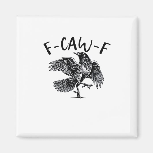 F Caw F Wesentlich Klassisch Ästhetisch Magnet (Vorne)