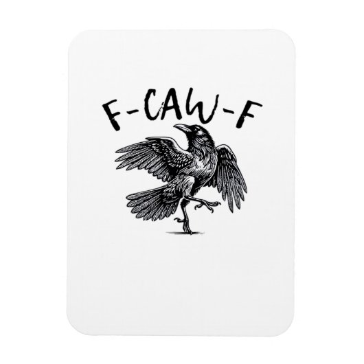 F Caw F Wesentlich Klassisch Ästhetisch Magnet (Vertikal)