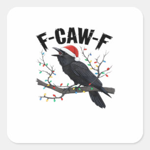 F Caw F Wesentlicher kreativer lässiger Stil Quadratischer Aufkleber
